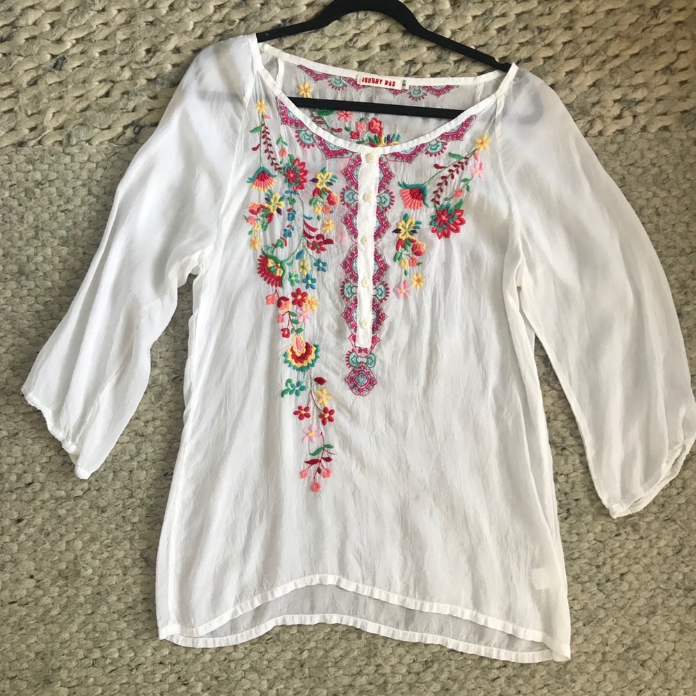 Johnny Was-size S-great condition-rayon blouse